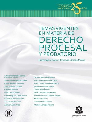 cover image of Temas vigentes en materia de derecho procesal y probatorio